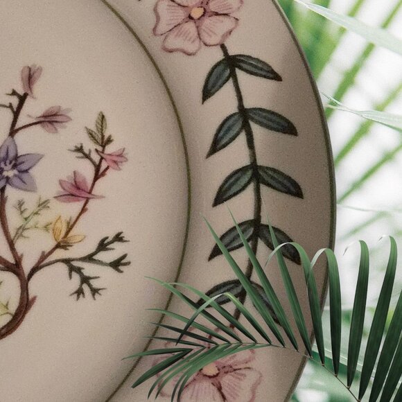 I Godinger & Co Botanical Floral 10.5" Plate Butterfly Dragonfly EUC - Picture 5 of 7